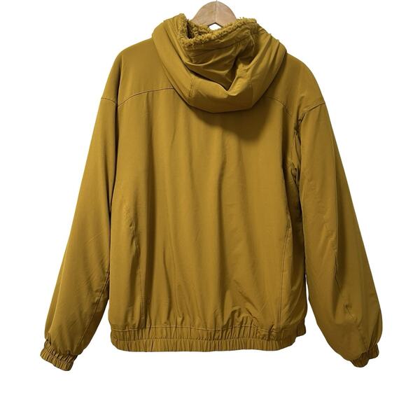 Lululemon Womens Reversible Sherpa Fleece Hooded Jacket Size 12 Gold Spice RARE - Picture 2 of 11
